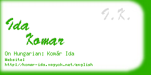ida komar business card