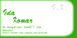 ida komar business card